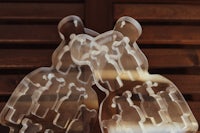 two teddy bear shaped ice cube molds