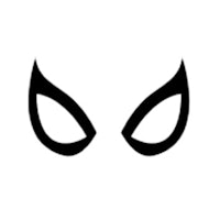 a black and white image of a spider - man's eye